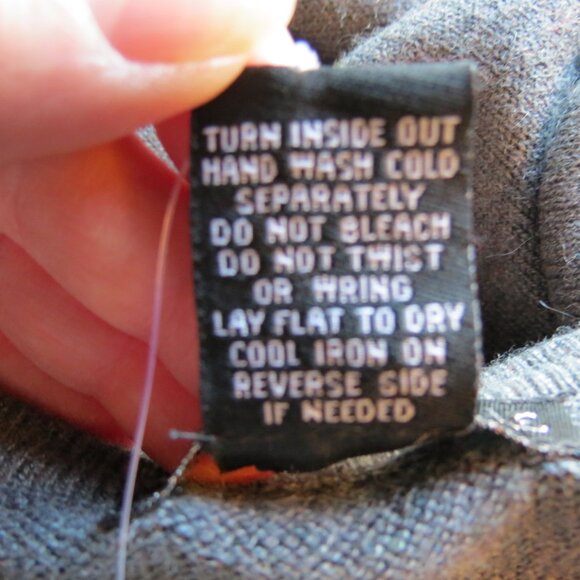 NWT Lauren Michelle Grey Cardigan Sweater Embroidered Bling Wool Blend XL - Picture 10 of 11